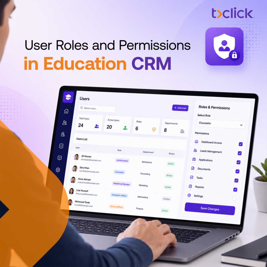 User Roles and Permissions in Education CRM